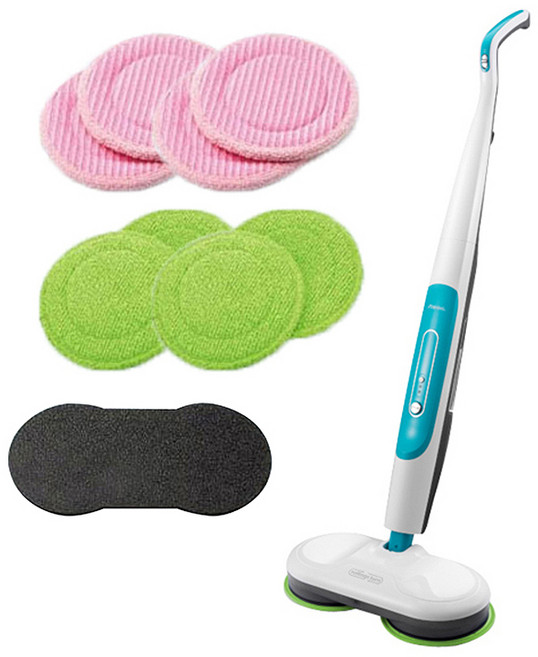 신일 롤링스턴 트윈회전 스팀청소기 SDC-S7000WO + 받침대 + 극세사패드 8p