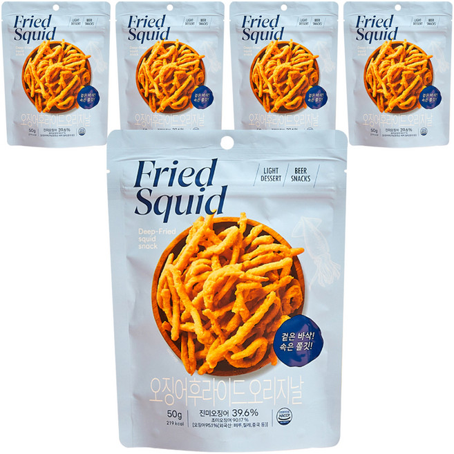 모던하우스 오징어 후라이드 오리지날맛, 50g, 5개