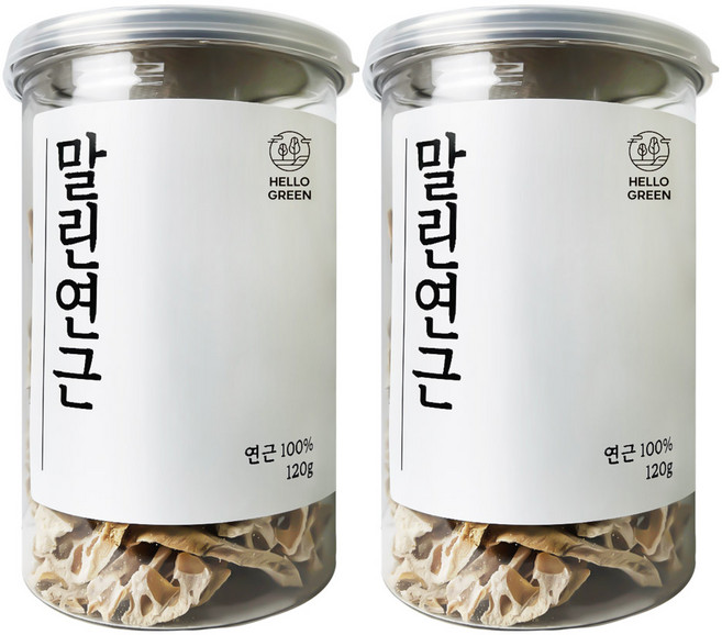 헬로우그린 국내산 말린 연근, 120g, 2개