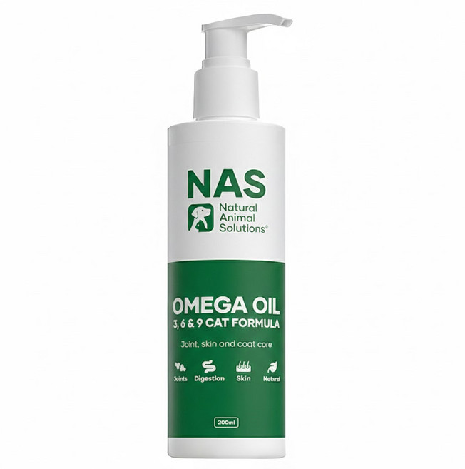 Natural Animal Solutions 天然草本 貓適用 Omega3 6&9鱈魚肝油, 200ml, 飲食+腸道健康, 1瓶