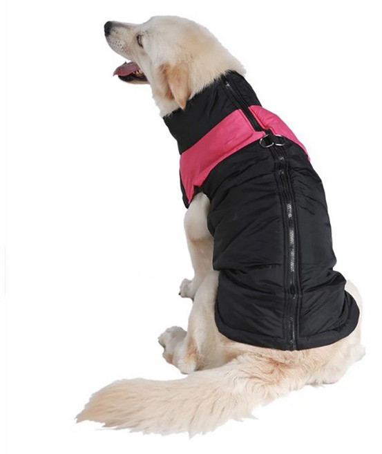 도그월드 강아지 패딩조끼, 핑크, 1개