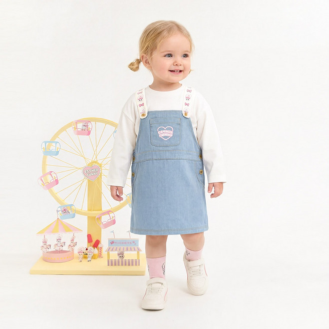 Esther Bunny 艾絲樂小兔 Little Sweety 吊帶牛仔連身裙