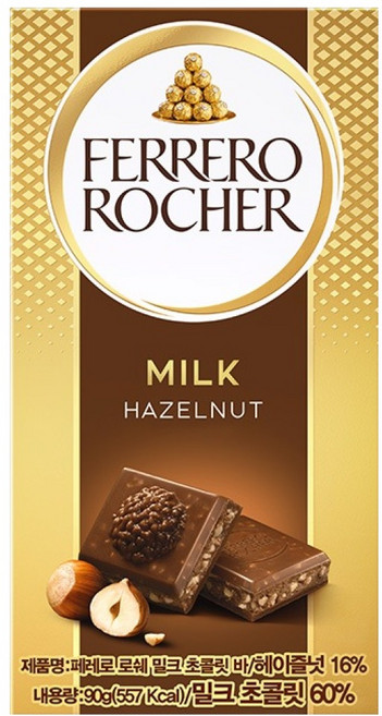 페레로로쉐 페레로 로쉐 밀크 초콜릿 바, 90g, 1개