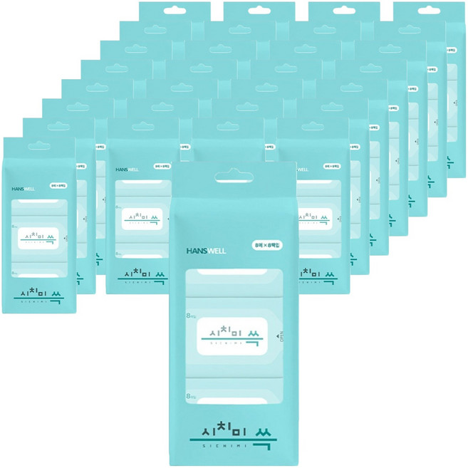 시치미 쓱 데일리 초미니 물티슈 휴대형, 8매, 30개