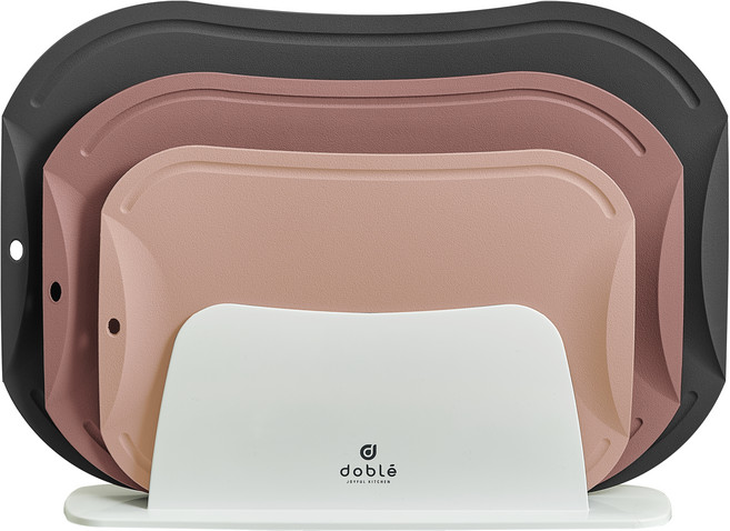 도블레 칼집 나지 않는 도마 세트, 1세트, 도마 소 살몬 + 중 말린장미 + 대 차콜 + 거치대