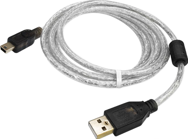 i-gota 愛購它 A公-mini5公 USB 2.0專業級高速傳輸線 480Mbps 鍍金接頭 抗干擾磁環, 5m, 1個