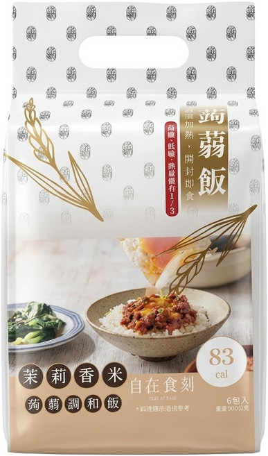 自在食刻 茉莉香米蒟蒻調和飯, 150g, 6包