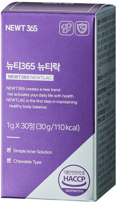 뉴티365 뉴티락, 30정, 1개