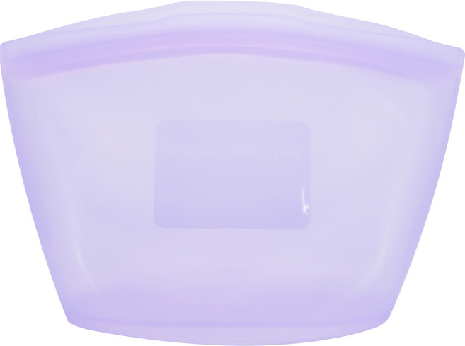 실리팟 프리미엄 실리콘 지퍼백 라벤더 L, 1개, 1.5L