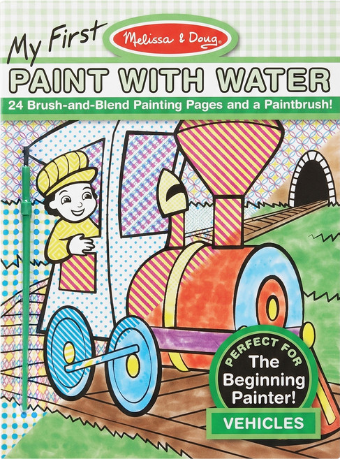 Melissa&Doug 瑪莉莎 繪圖本 水彩初學 交通工具, 平裝書