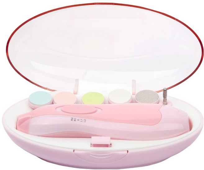 Reddot 紅點生活 LED電動拋光磨甲器組, 1組, 米妮婭粉