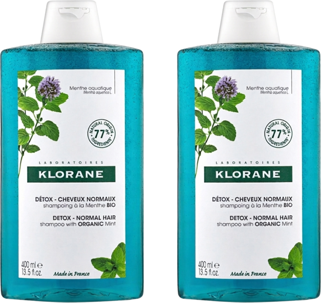 KLORANE 蔻蘿蘭 頭皮淨化涼感洗髮精, 400ml, 2瓶