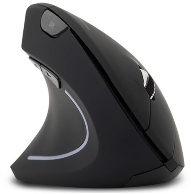 코시 왼손전용 버티컬 무선 마우스, M3452WL, 블랙