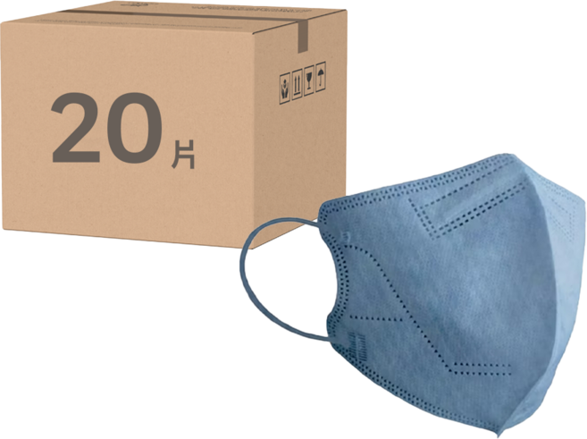 JUN 郡昱 3D成人立體醫療口罩 L, 鳶尾藍, 10片, 2包