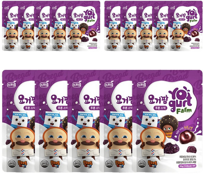 프로엠 코코몽 요거팜 스낵, 푸룬맛, 30g, 15개
