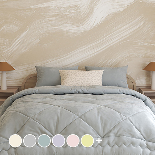 아망떼 소울메이트 플란넬 극세사 차렵이불 2겹 베개 세트