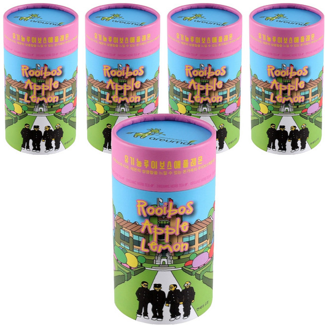 아름드레 세계속의 한국 지관 유기농 루이보스 애플레몬티, 70g, 5개, 1개입