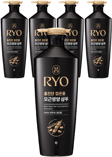 RYO 呂 黑豆髮根滋養弱酸性洗髮精 白花香, 820ml, 5瓶