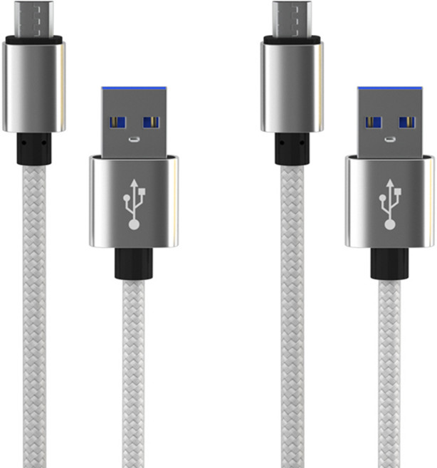 요이치 팔레트 5핀 고속충전 케이블, 실버, 1m, 2개