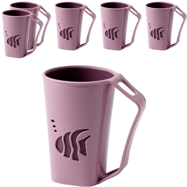 놀자리빙 피쉬 거꾸로 양치컵, 진핑크, 6개