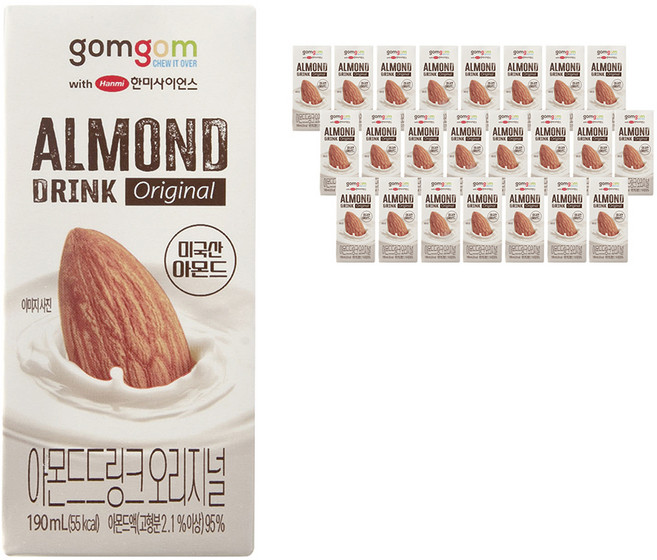 곰곰 아몬드드링크 오리지널, 190ml, 24개