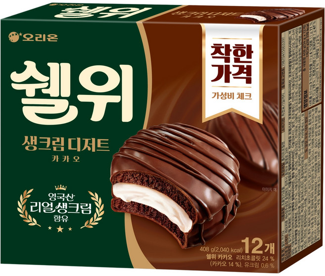 오리온 쉘위 카카오, 1개, 408g
