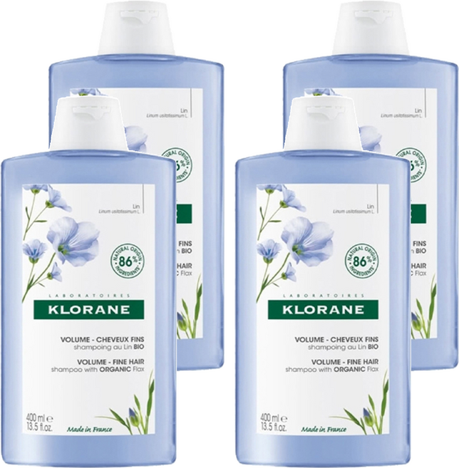 KLORANE 蔻蘿蘭 豐盈澎鬆洗髮精, 400ml, 4瓶