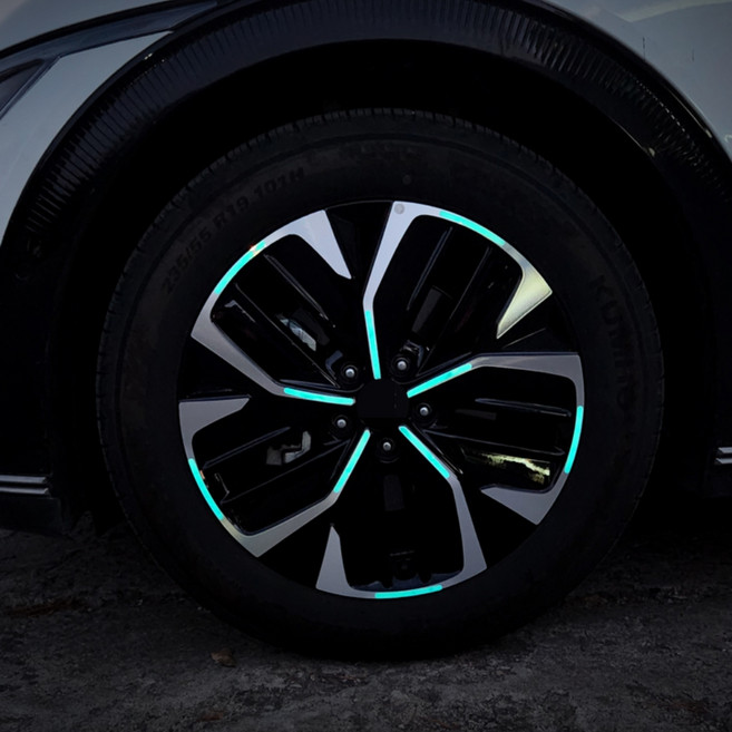 오토크루 차량용 휠 홀로그램 반사 스티커 AC-D02, 메탈홀로그램, 4개