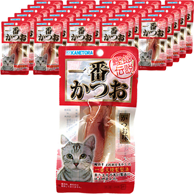 펫모닝 카네토라 고양이 간식 22g, 자연맛 순살 가다랑어 IK-A, 48개