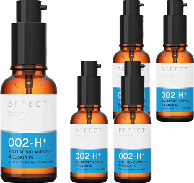 BFFECT 爆水瓶 2%多重玻尿酸 + 1%寡糖胺基酸, 30ml, 5件