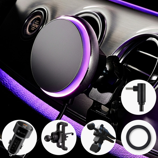 카멜레온360 무선충전거치대 글로우 CM360-MAGQI2, 티타늄그레이