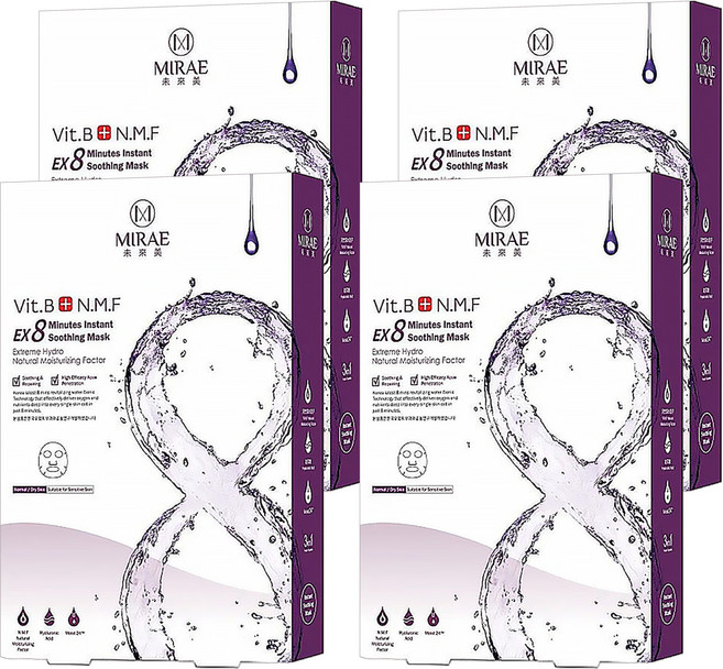 MIRAE 未來美 台灣公司貨 EX8分鐘極速舒緩面膜, 5片, 4盒