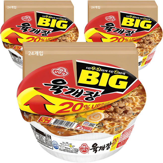 오뚜기 육개장 컵 104g, 72개