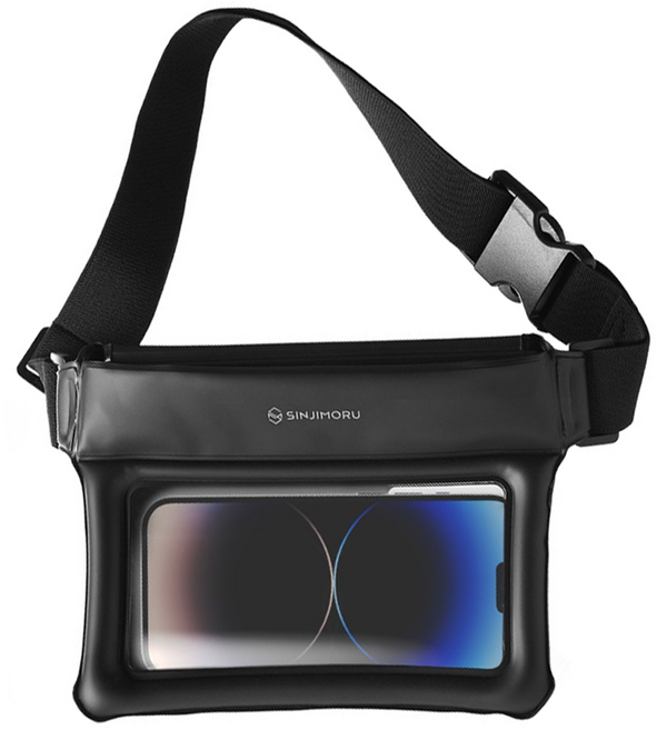 SINJIMORU 多功能收納氣墊智慧型手機防水包, 黑色, 1個