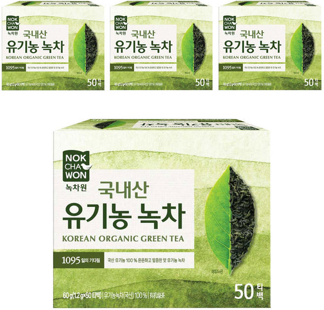 녹차원 유기농 녹차, 1.2g, 50개입, 4개