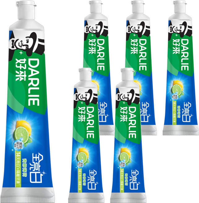 DARLIE 好來 全亮白青檸薄荷牙膏, 140g, 6條