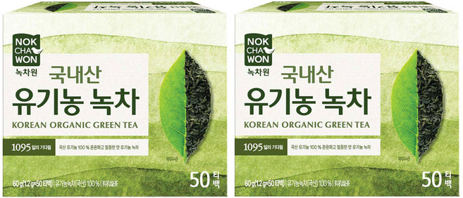 녹차원 유기농 녹차, 1.2g, 50개입, 2개
