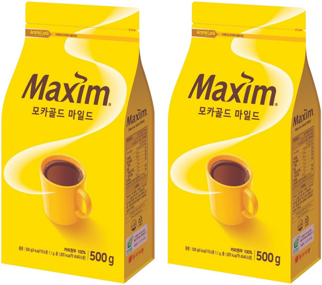 맥심 모카골드 마일드 원두커피, 500g, 1개입, 2개