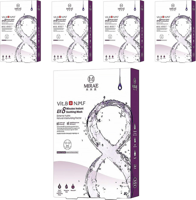 MIRAE 未來美 台灣公司貨 EX8分鐘極速舒緩面膜, 5片, 5盒