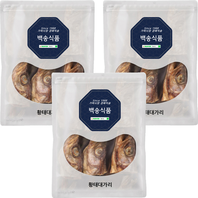 백송식품 황태대가리, 500g, 3개