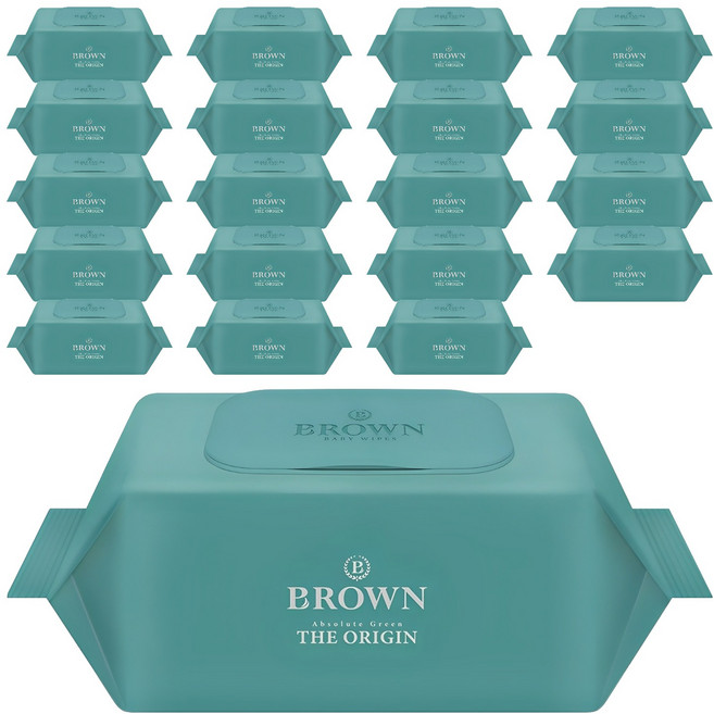 브라운 더 오리진 물티슈 캡형, 50g, 100매, 20개