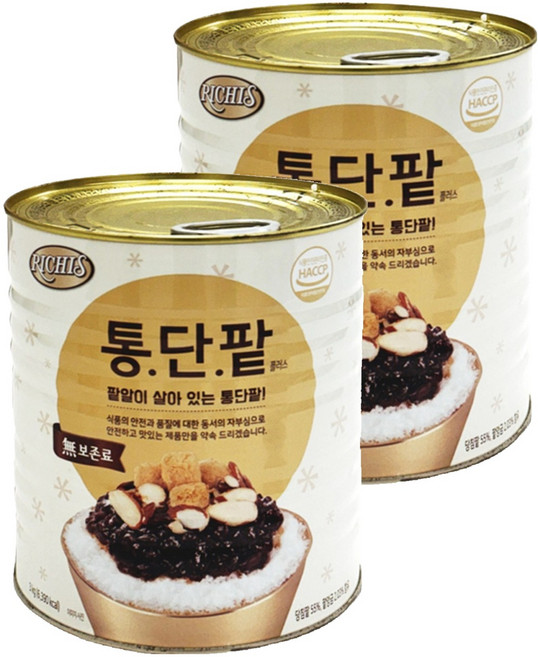 리치스 통단팥 플러스, 3kg, 2개