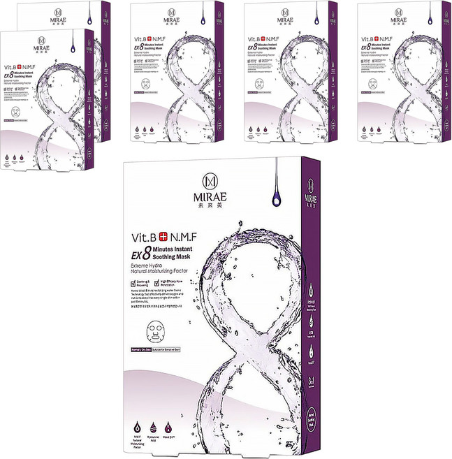 MIRAE 未來美 台灣公司貨 EX8分鐘極速舒緩面膜, 5片, 6盒