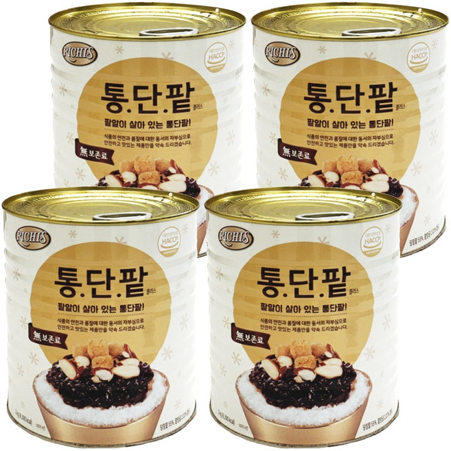 리치스 통단팥 플러스, 3kg, 4개