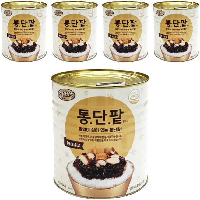 리치스 통단팥 플러스, 3kg, 5개