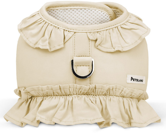 펫츠랜드 강아지 루나 프릴 하네스, 아이보리, 1개