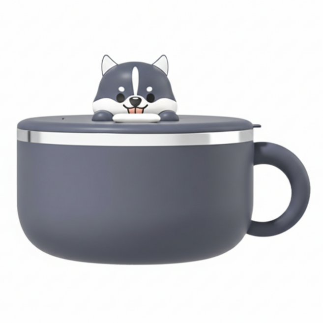 小麥購物 C598 柴犬泡麵碗 288g, 顏色隨機, 1個