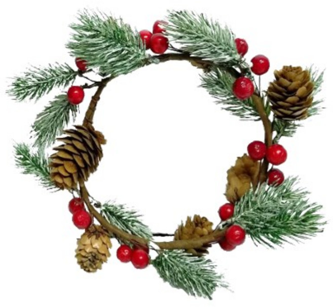 MODACore 摩達客 刷雪紅果小花圈, 多色, 1個