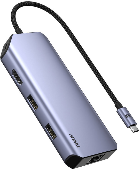 아트뮤 USB C타입 10in1 4K 60hz Gen2 10Gbps 멀티 허브 MH420, 메탈그레이, 1개