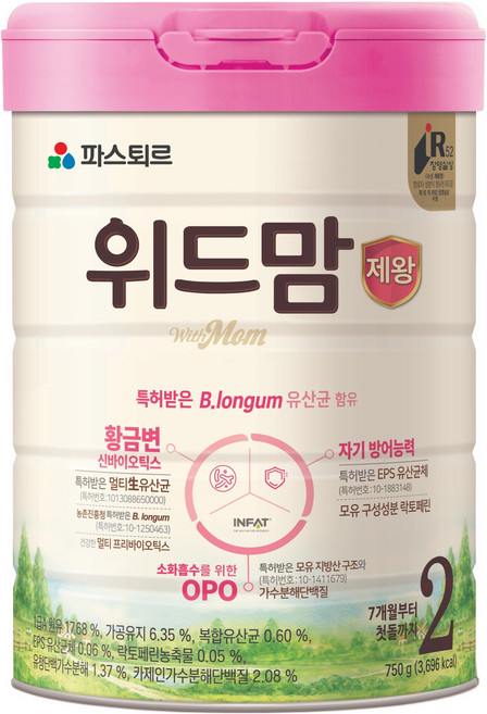 파스퇴르 위드맘 제왕 2단계, 750g, 1개